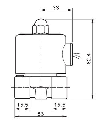 2W040-10 Valvola solenoide a funzionamento diretto 2 vie di ottone 3/8 pollici