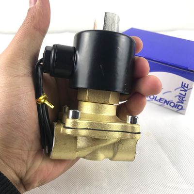 1 pollice 2W200-25 Valvola solenoide elettrica in ottone normalmente chiusa NPT Acqua aria Valvola solenoide in ottone NC 2-way
