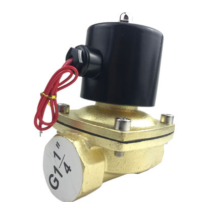 2W350-35 1 1/4 pollici di ottone puro Valvola solenoide Valvola d'aria di acqua normalmente chiusa NC