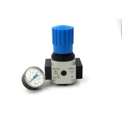 FESTO LR-1/2-D-MIDI 159581 LR-1/2-D-MIDI-MPA 8002257 Valvola di regolazione della pressione in lega di zinco con manometro da 0,5-12 bar