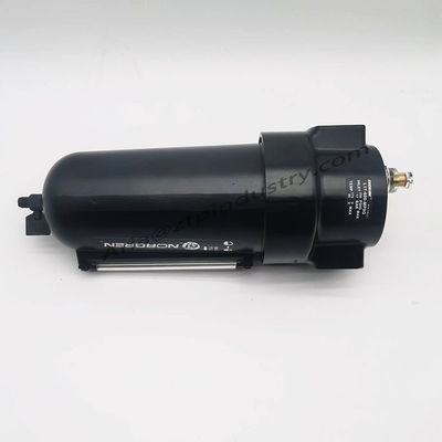L17-600-MP9G, lubrificatore a microfoglia, porte NPT da 3/4", scodella di metallo, con scarico