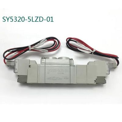 Valvola solenoide SMC SY5320-5LZD-C6 DC12V Portone a un tocco Dimensione portata ø6 3 posizione centro chiuso