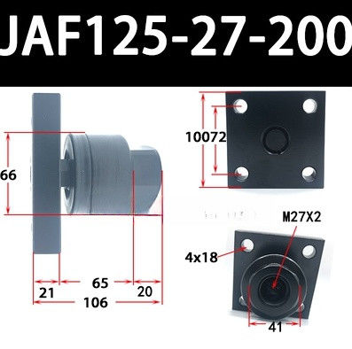 JAF125-27-200 M27x2 Dimensione nominale per la compatibilità della bombola ad aria Progettazione semplice