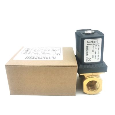 Burkert 00221654 6213 Tipo G1/2 2/2 Normalmente chiuso 1.3 Flusso, EPDM sigillato -30 ~ + 90 ° C Corpo di valvola in ottone DC24V 8W 0-10bar