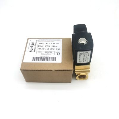 00126227 G1/4 Valvola solenoide Burkert 6014 C Normalmente chiusa AC220V 8W Corpo di valvola in acciaio inossidabile 0~10bar