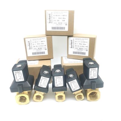 Valvola di controllo del solenoide Burkert 00125367 6014 C connessione della piastra inferiore a azione diretta normalmente chiusa 2.0 foro di flusso DC24V 8W Corpo della valvola in ottone 0~10bar