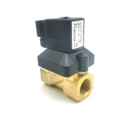 Valvola di controllo del solenoide Burkert 00125367 6014 C connessione della piastra inferiore a azione diretta normalmente chiusa 2.0 foro di flusso DC24V 8W Corpo della valvola in ottone 0~10bar