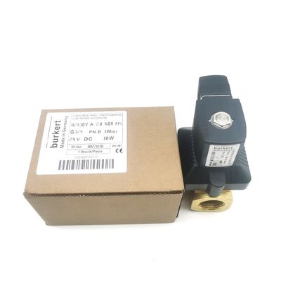 Valvola di controllo del solenoide Burkert 00125367 6014 C connessione della piastra inferiore a azione diretta normalmente chiusa 2.0 foro di flusso DC24V 8W Corpo della valvola in ottone 0~10bar