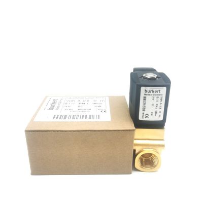 Valvola elettromagnetica Burkert 00134239 G1/8 AC220V 6014 C Normalmente chiusa 0~25bar 3/2 Way Corpo in ottone