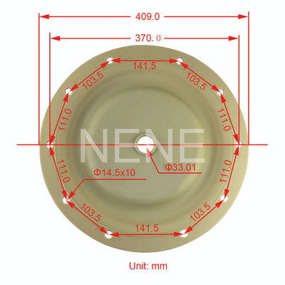 Ingersoll Rand Kit di riparazione del diaframma da 3 pollici 96475-A 96476-T 666300-9C9-C 666300-EEB-C Santoprene PTFE