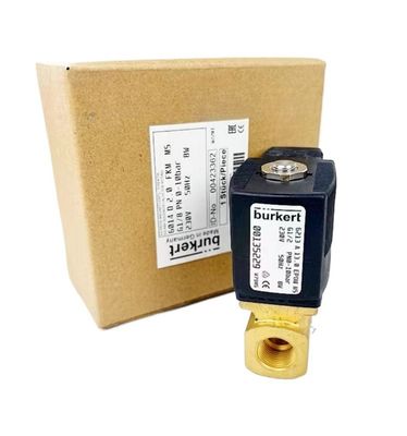 Corpo in ottone Burkert Valvola solenoide 00308503 DC24V 8W G3/4 2/2 Normalmente chiuso 20 foro di flusso 5404 Tipo 1-32 Bar