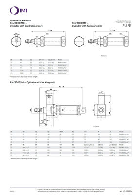 NORGREN Acciaio inossidabile RM/8016/M/15 cilindro pneumatico a pistone a canna 16Bore Serie ISO a doppia azione per il funzionamento