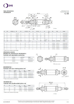 NORGREN Acciaio inossidabile RM/8016/M/15 cilindro pneumatico a pistone a canna 16Bore Serie ISO a doppia azione per il funzionamento