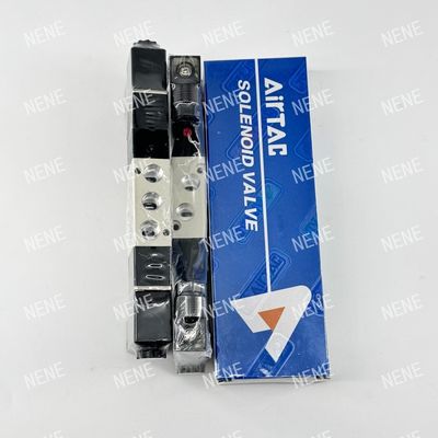 5 Via 3 Posizione 4V130E-06 Valvola solenoide AIRTAC a fluido d'aria con corpo in lega di alluminio