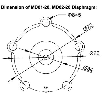 TH-5820-B MD01-20 MD02-20 Diaframma per elettrovalvola a impulsi Taeha da 3/4'' TH-4820-B TH-5825-B TH-5820-C TH-4820-C
