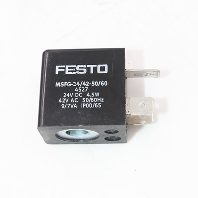 FESTO 4527 MSFG-24-50/60 bobina solenoide, 24VDC, 4,5W, IP65, lamelle di presa per MSSD-F, 3-Pin