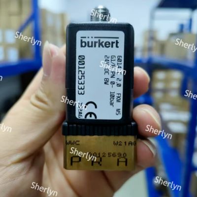 Burkert 00125334 Elettrovalvola a solenoide a due posizioni a tre vie Serie 6014 C Normalmente chiusa G1/8 Corpo valvola in ottone