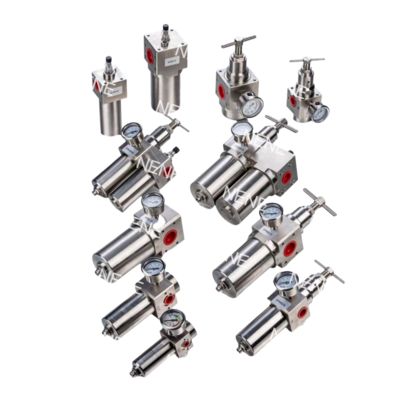 SFRL200 Filtro Regolatore Lubrificatore Pneumatico in Acciaio Inossidabile Filettatura 1/4"