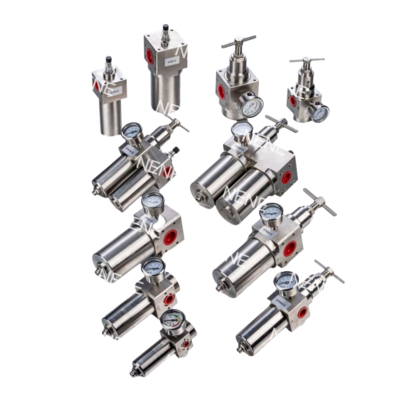 SR400 3/8  1/2  Dimensione filtro pneumatico regolatore lubrificante Valvola di regolazione della pressione in acciaio inossidabile