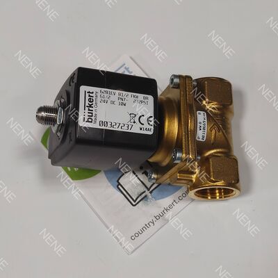 Burkert Valve 00253157 6281 Type G2 2/2 Normally Closed 50.0 Flow Hole NBR Sealed Brass Valve Body AC24V 8W 0.2-16bar Solenoid Valve