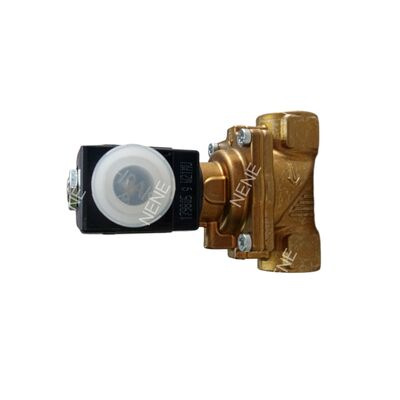 Brass Solenoid Valve BURKERT Type 6281 00221961 G1 2/2 Normally Closed Manual Operation 25.0 Flow Orifice NBR Seal AC220V 8W 0.2-16bar -10 To +80 Degrees Celsius