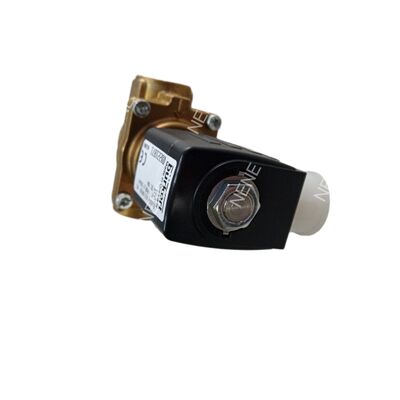 BURKERT Valvola Solenoide con Comando Manuale 00221962 Tipo 6281 G1 1/4 2/2 NC Corpo in Ottone Guarnizione NBR Orifizio 25.0 DC24V 8W 0.2-16bar