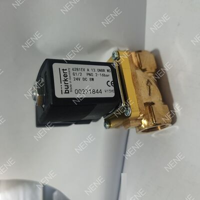 Valvola solenoide industriale G3/8 BURKERT Tipo 6281 00322514 2/2 Normalmente chiuso Corpo in ottone FKM Sigillo 10.0 Orbito di flusso DC24V 8W 0.2-16bar 0 a +120°C