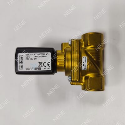 13.0 Valvola solenoidale di portata BURKERT Tipo 6281 00221873 G1/2 2/2 Normalmente chiusa Corpo in ottone FKM Sigillo AC220V 8W 0,2-16bar 0~+120°C