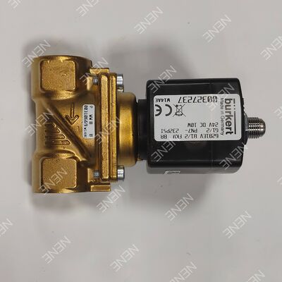 Elettrovalvola a solenoide a grande orifizio per alte temperature BURKERT Tipo 6281 00221879 G3/4 2/2 NC Corpo in ottone Guarnizione FKM Orifizio 20.0 Portata AC220V 8W 0.2-16bar da 0 a +120°C