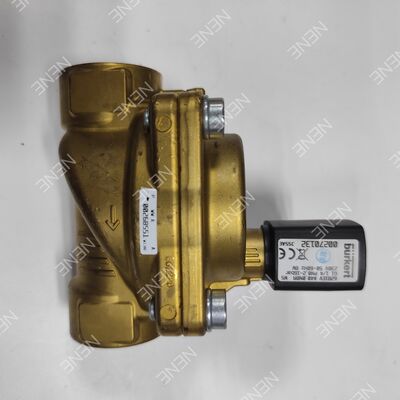 AC24V Valvola solenoide ad alta temperatura a grande orifizio BURKERT Tipo 6281 00221881 G1 2/2 NC Corpo in ottone FKM Sigillo 20.0 Orifizio di flusso 8W 0.2-16bar 0 a +120°C