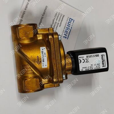 AC24V Valvola solenoide ad alta temperatura FKM Sigillo BURKERT Tipo 6281 00221878 G3/4 2/2 NC Corpo in ottone 20.0 Oriffici 8W 0.2-16bar 0~+120°C