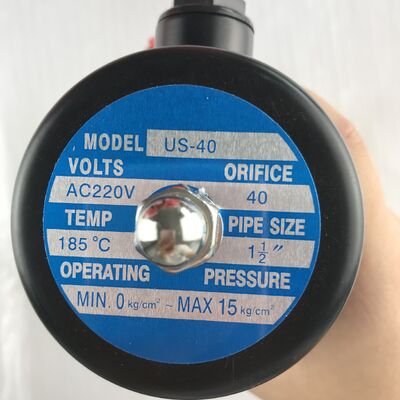 Valvola a solenoide per vapore US-40 (1,5 pollici) AC220 TXPC in rame, valvola elettrica di controllo, valvola dell'acqua resistente alle alte temperature