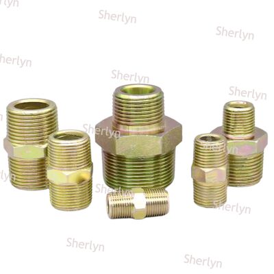 2 punti per la bocca piatta del filo di giunzione di acciaio al carbonio galvanizzato tubo di olio a filo esterno con diametro variabile filo abbinato di tipo britannico giunzione del tubo