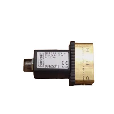 Valvola a funzionamento diretto industriale 00126091, modello Burkert 6013, progettazione normalmente chiusa, foratura di 3,0 mm, connessione G1/8, 24VDC, 0-6bar con diaframma FKM