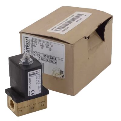 Elettrovalvola bistabile normalmente chiusa ad azione diretta, Burkert 6013 00126092, Filettatura G1/8, Orifizio 3.0mm, Corpo in ottone, Guarnizione FKM, 24VAC 8W, 0-10bar
