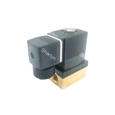 Burkert 00125301 Valvola solenoide industriale, G1/4 Inch Port, 3.0 Flow Oriffice, FKM Sealled Brass Housing, 24V DC Power 8W, 0~6bar Applicazione a bassa pressione