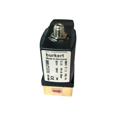 2/2 NC Elettrovalvola a Solenoide ad Azione Diretta 00125304, Attacco G1/4, Orifizio 3.0, Valvola in Ottone Sigillata FKM, 220V AC Alimentazione Industriale, Pressione di Esercizio 10bar