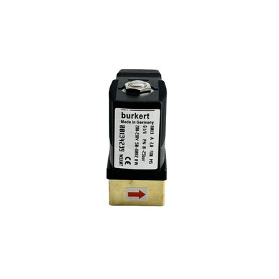 Valvola solenoide di controllo dei fluidi BURKERT serie 6013 00134249, Alta pressione 16 bar, G1/8 Interfaccia, 2,5 mm di foratura, sigillo FKM resistente alla corrosione, 24VDC 8W