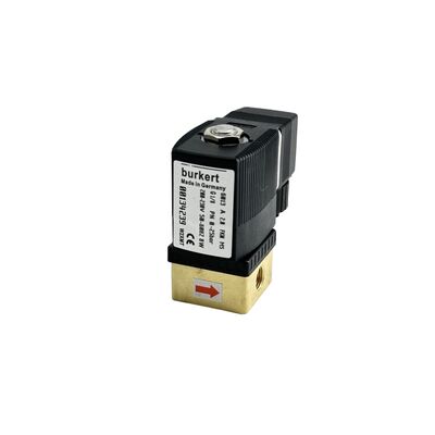Valvola solenoide di controllo dei fluidi BURKERT serie 6013 00134249, Alta pressione 16 bar, G1/8 Interfaccia, 2,5 mm di foratura, sigillo FKM resistente alla corrosione, 24VDC 8W