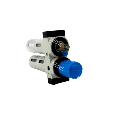 Filter Regulator Lubricator Festo FRC-1/8-D-7-MINI 162754 40μm Manual Drain G1/8 0.5-7bar 800L/min With Gauge Die Cast Zinc