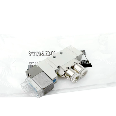 Φ4 Push-in Fitting, 12V DC Coil With Pilot Light, SMC SY3120‐6LZD‐C4 Solenoid Valve, adatto a macchine per imballaggi ad alto ciclo e sistemi di presa robotizzati.