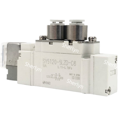 Φ4 Push-in Fitting, 12V DC Coil With Pilot Light, SMC SY3120‐6LZD‐C4 Solenoid Valve, adatto a macchine per imballaggi ad alto ciclo e sistemi di presa robotizzati.