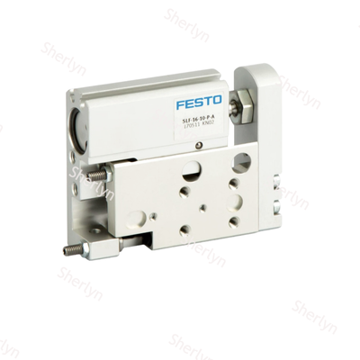 Two-way Long Stroke Mini Pneumatic Motion Unit FESTO 170510 SLF-10-50-P-A, 10×50mm Wear-resistant Aluminum Guided Slider Supports 360° Mounting & Position Sensor Signal Feedback