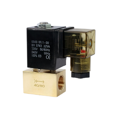 JT22-02 Valvola solenoidale pneumatica in ottone a due vie di temperatura normale chiusa da 30 a 120 °C Ideale per sistemi di controllo dei fluidi