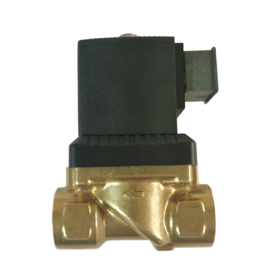 Valvola solenoidale pneumatica normalmente chiusa in due vie. Corpo in ottone.