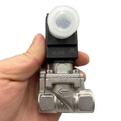 EPDM Materiali di sigillo G1/4′′ Valvola solenoide pneumatica 24V DC Valvola normalmente chiusa a 2 vie e Valvola normalmente aperta a 2 vie Funzione 00322541