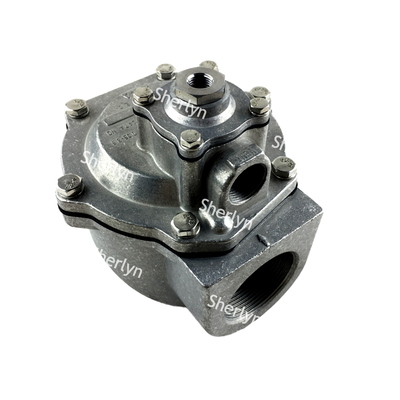 G353A048 Valvola a getto a impulso pilota integrata, ASCO 353 Serie 1.5" Corpo di valvola solenoide angolare in alluminio per la pulizia dei sacchetti di polvere