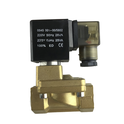 2/2 Way Normally Closed Pneumatic Solenoid Valve Featuring Brass Body Material Port Size 3/8" to 2" for Operation PU225-04