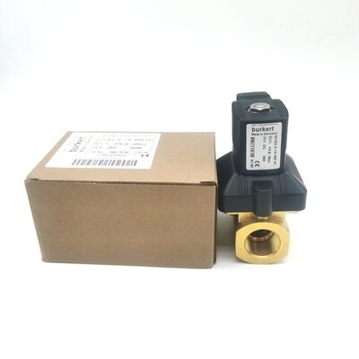 0-10 bar resistente alla pressione Burkert 00221634 Tipo 6213 Valvola di controllo del diaframma, sigillo NBR 20mm orificio G3/4 connessione, corpo in ottone DC24V 8W adatto a -10 ~ 80 ° C attrezzature automatiche