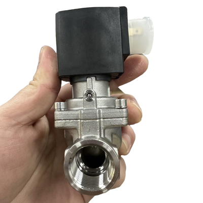 Burkert Tipo 6281 Servo Diaframma Valvola solenoide 00323973 00323975 G1/2 Femminile filo 2/2 NC Con manuale sovrascrizione Corpo Valvola in acciaio inossidabile FKM Sigillo 13.0 Flusso orifizio DC24V AC220V